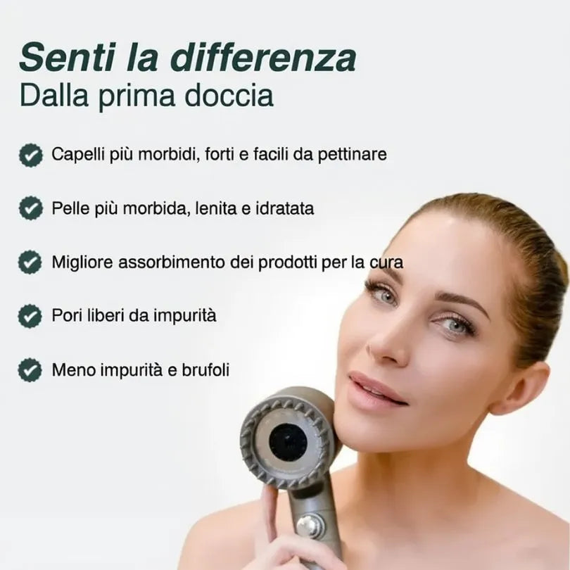 HYDROLUXE™ – Elimina cloro e cal dalla tua doccia.