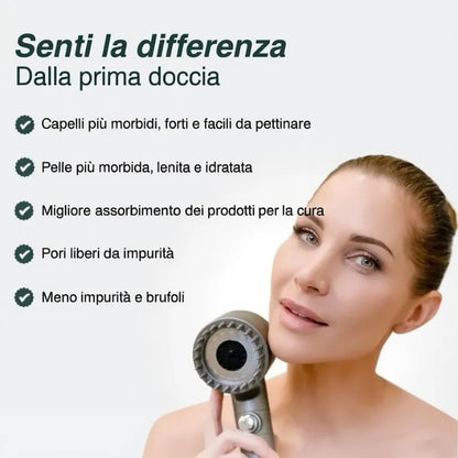 HYDROLUXE™ – Elimina cloro e cal dalla tua doccia.